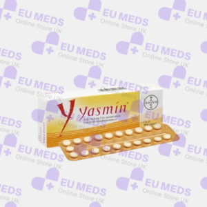 "Yasmin 0.03mg contraceptive pill blister pack for pregnancy prevention and birth control.